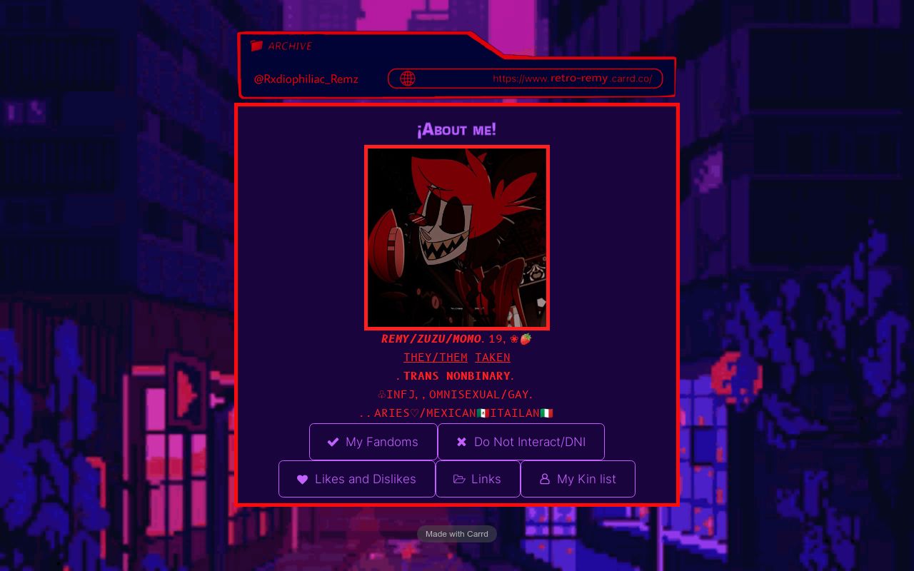 Carrd profile picture for @remzy